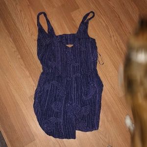 Purple patterned romper